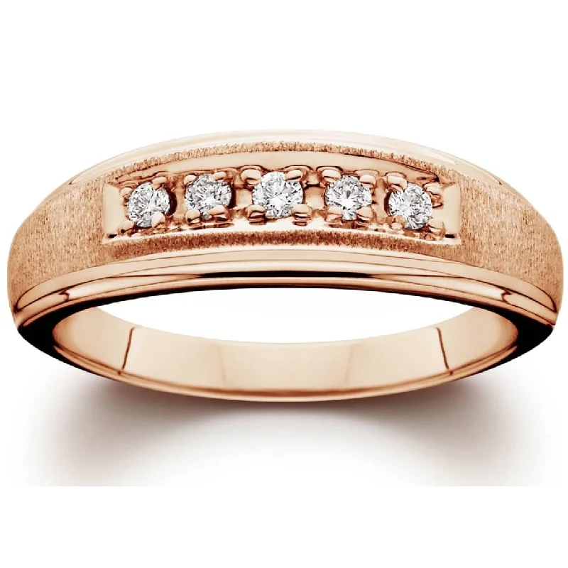 Women’s heirloom rings-Mens Diamond Ring Rose Gold