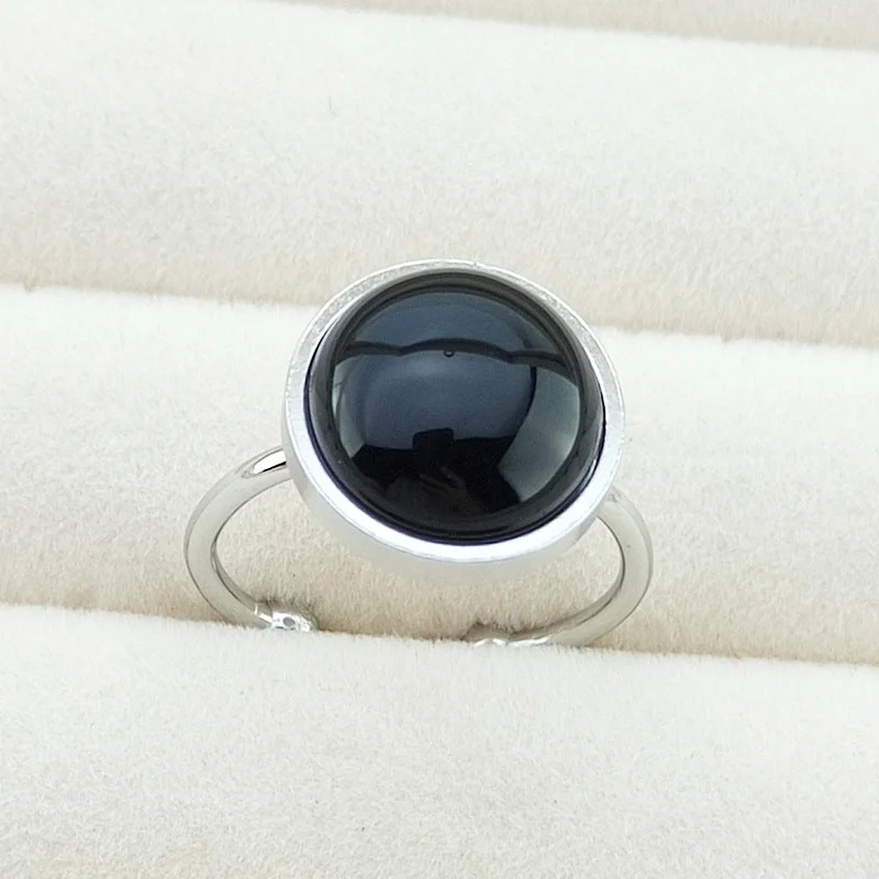 12mm round-Black Agate