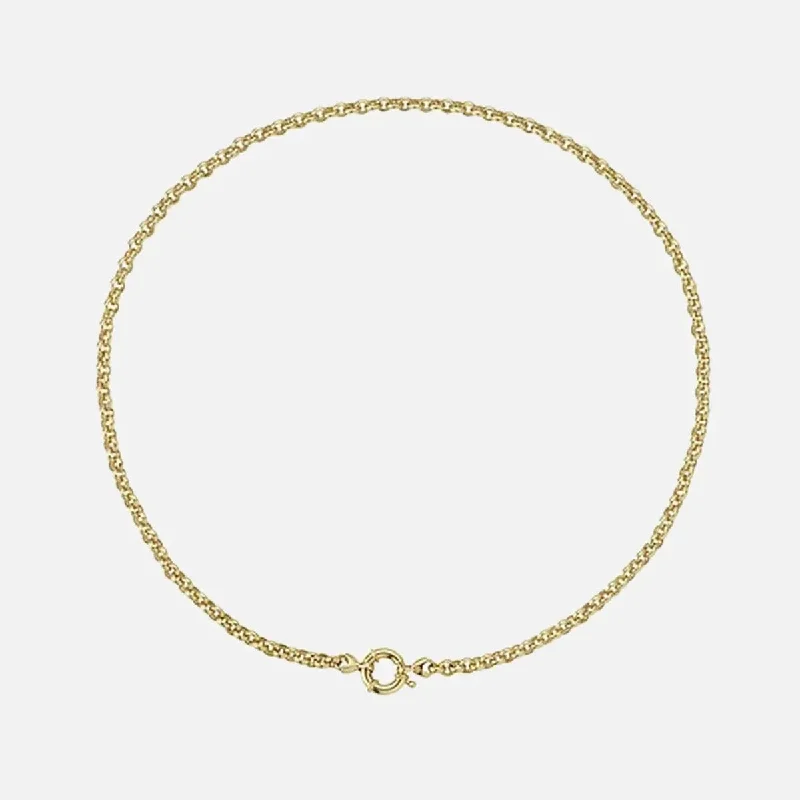 Women’s gold necklaces-4mm Heavy Rolo Link Chain