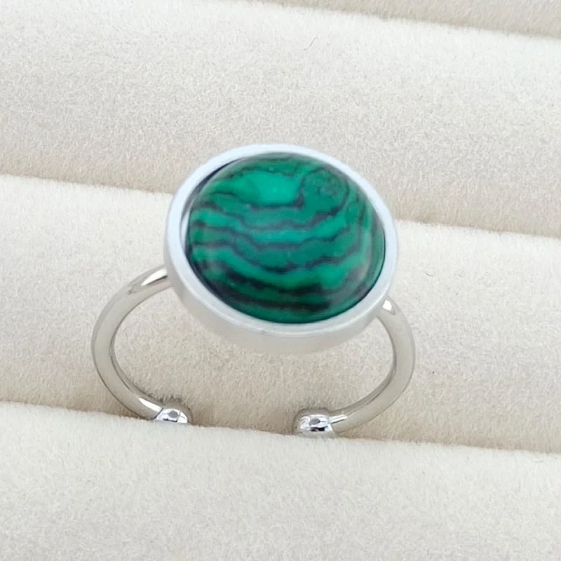 12mm round-Malachite