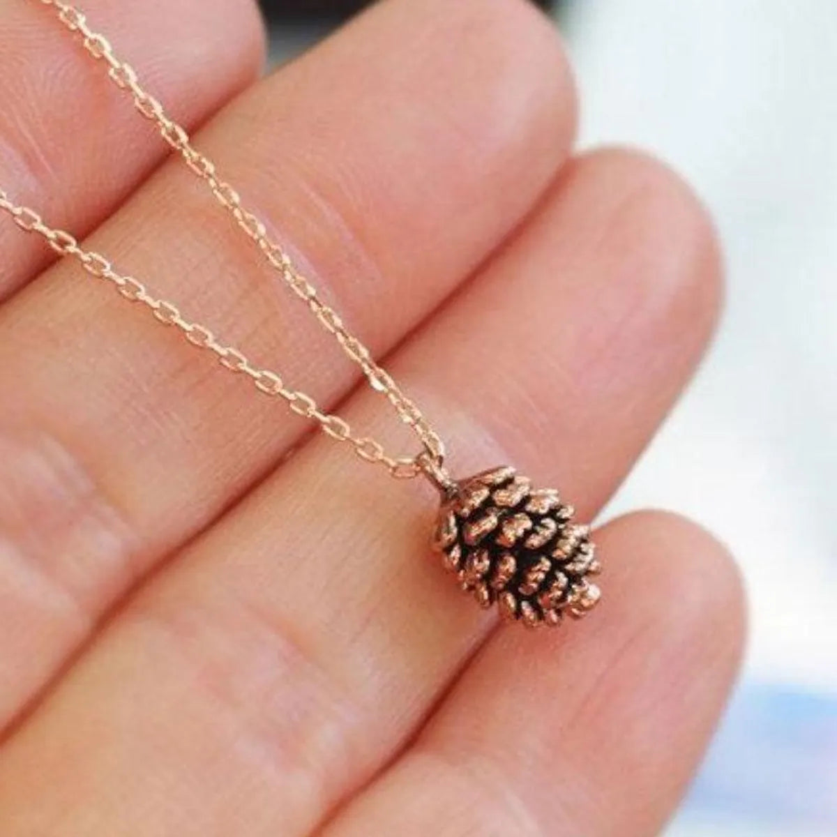 Women’s fashion necklaces-Fashion Pine Nuts Specimen Necklace Fashion Item Wholesale