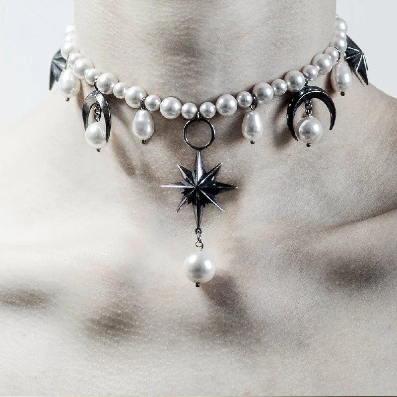 Women’s adjustable necklaces-Éclipse Lunaire choker