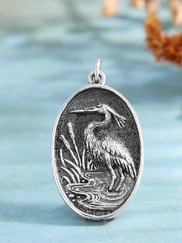 Women’s matching necklace sets-Heron in Pond Necklace