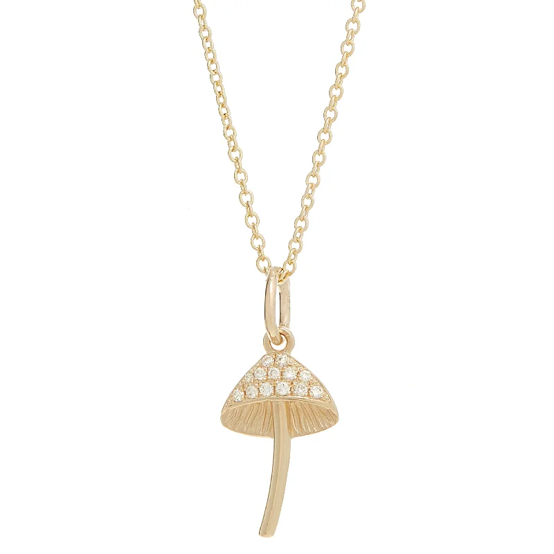 Women’s men’s chain necklaces-MINI MUSHROOM PENDANT