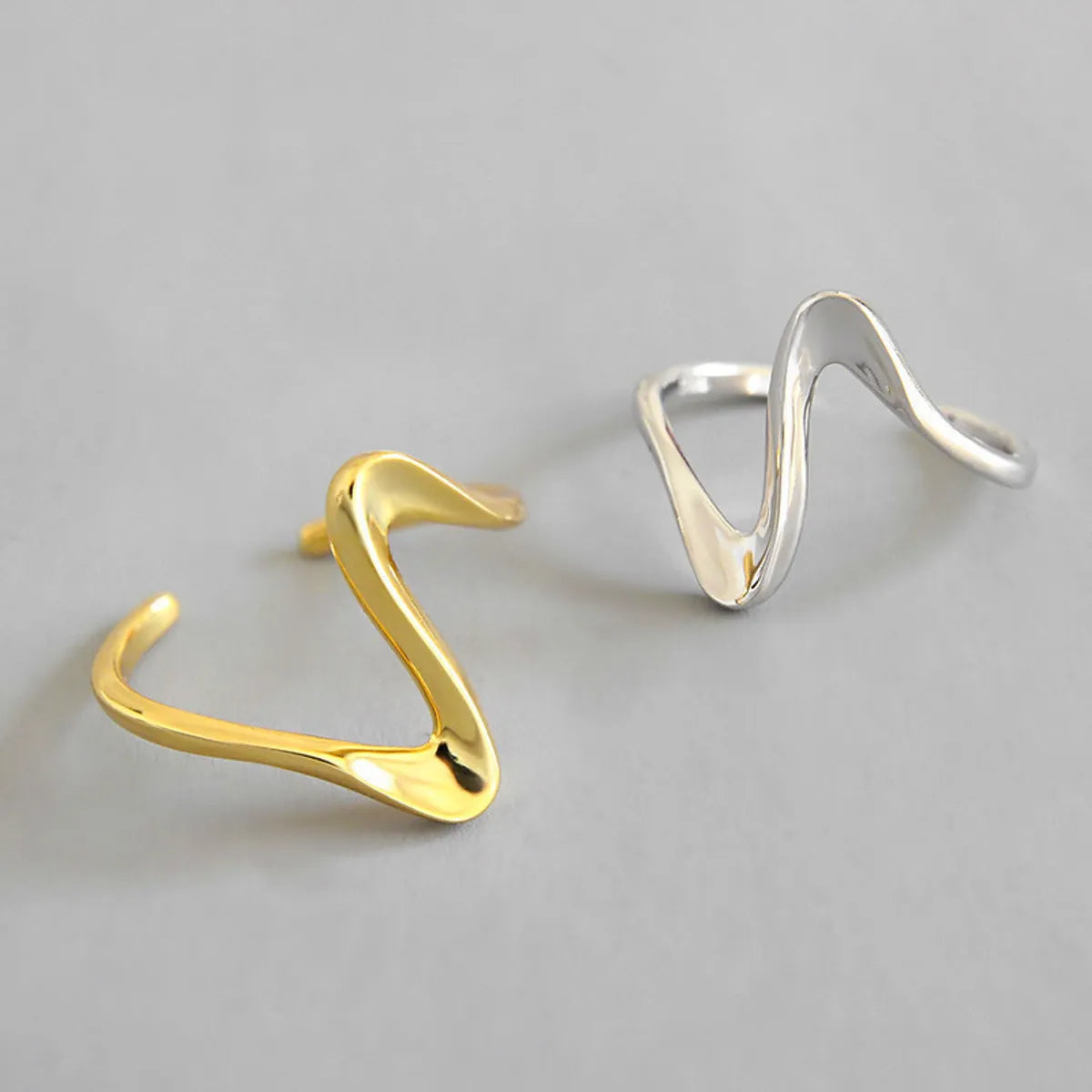 Women’s antique rings-Simple Style Waves Alloy Wholesale Open Rings