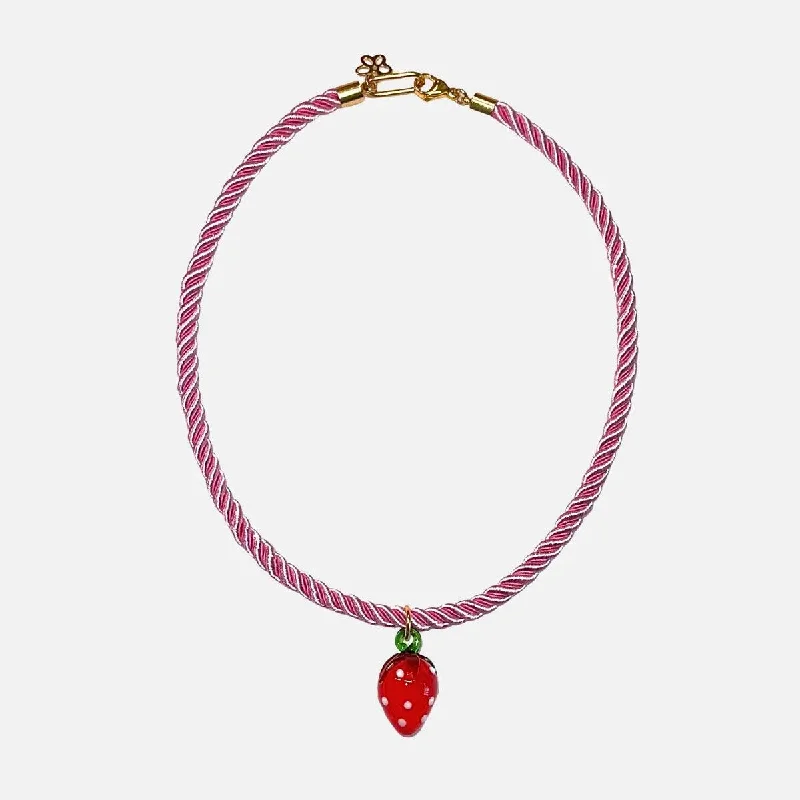 Women’s trendy necklaces-Frutta Necklace, Strawberry