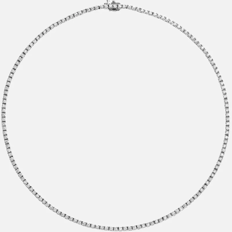 Women’s infinity necklaces-Diamond Tennis Necklace, 7.25ct