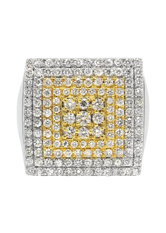 Women’s vintage-inspired engagement rings-Mens Diamond Ring | 2.7 Carats | 18.38 Grams