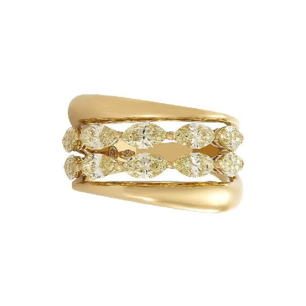 Women’s diamond engagement rings with platinum bands-ETHO MARIA 18K Yellow Gold and Yellow Diamond Ring