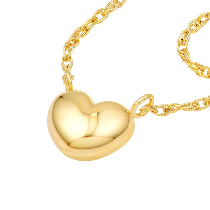 Women’s infinity symbol necklaces-Small Puffy Heart Necklace