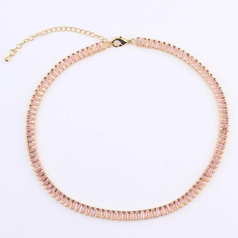 18K Gold 2.5 * 5mm Horizontal Pink