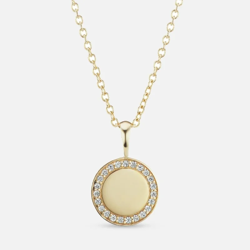 Women’s simple statement necklaces-The Gold Diamond Signature Necklace