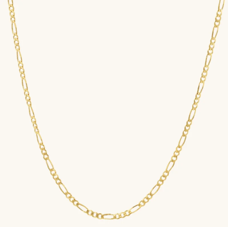 Women’s men’s style necklaces-Classic Figaro Chain