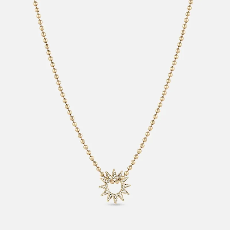 Women’s vintage necklaces-Pavé Mini Spur Necklace