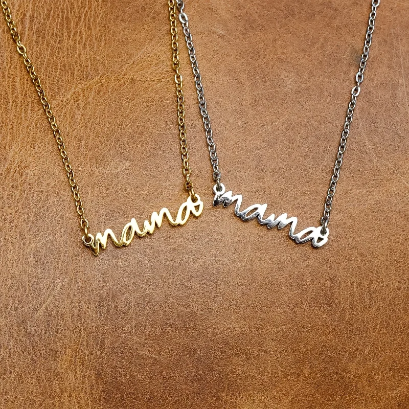 Women’s gold chain necklaces-The Mama Necklace