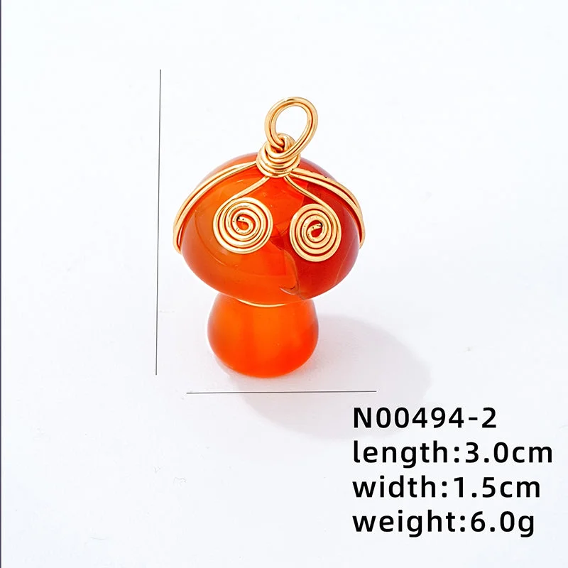 Gold Orange Single Pendant