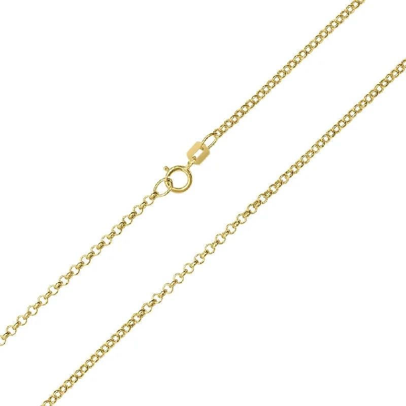 Women’s unique wedding rings-10K Yellow Gold 1.9mm Classic Rolo Chain with Spring Ring Clasp - 18 Inch