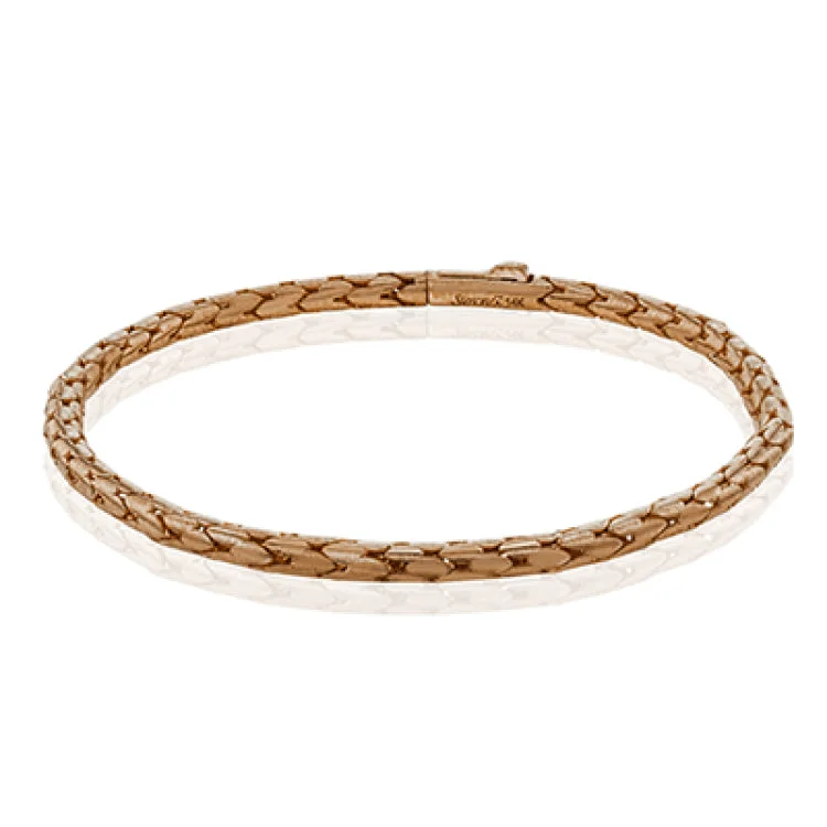 Women’s adjustable bangle bracelets-This simple yet luxurious men's bracelet is crafted in a 14k brushed matte finish gold.