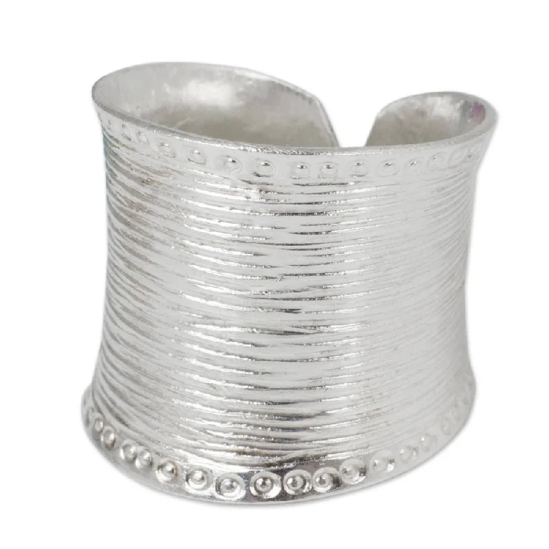 Women’s luxury rings-NOVICA Handmade Sterling Silver 'Hill Tribe Spectacular' Ring (Thailand)