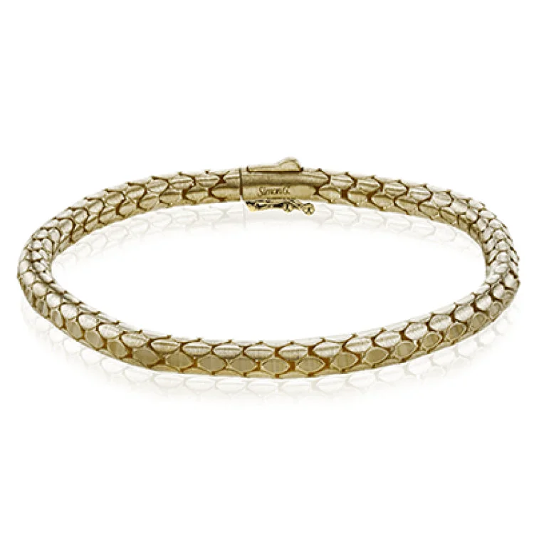 Women’s layered bangles-This smooth-linked men's bracelet is formed from 14k gold with a brushed finish.