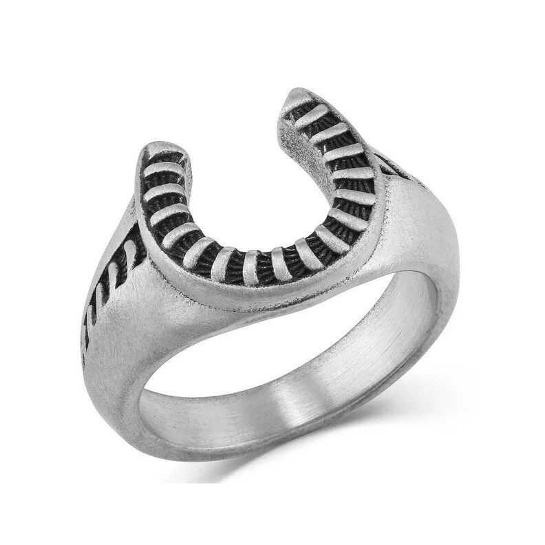 Women’s oval rings-Montana Silversmiths Ring Mens Striking Horseshoe Silver RG5541