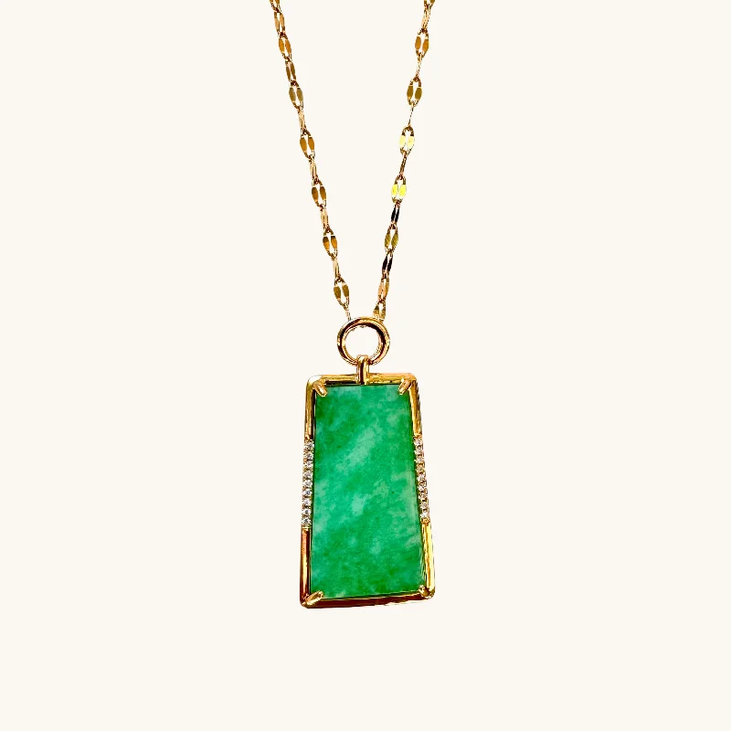 Women’s designer necklaces-Jade Statement Necklace