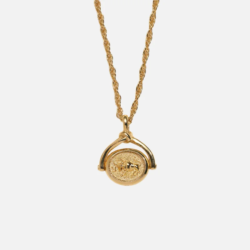 Women’s designer necklaces-Taurus Spinner Pendant