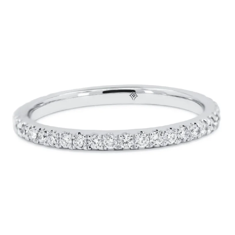 Women’s wedding band and engagement ring sets-14K White Gold,white Diamond Ring