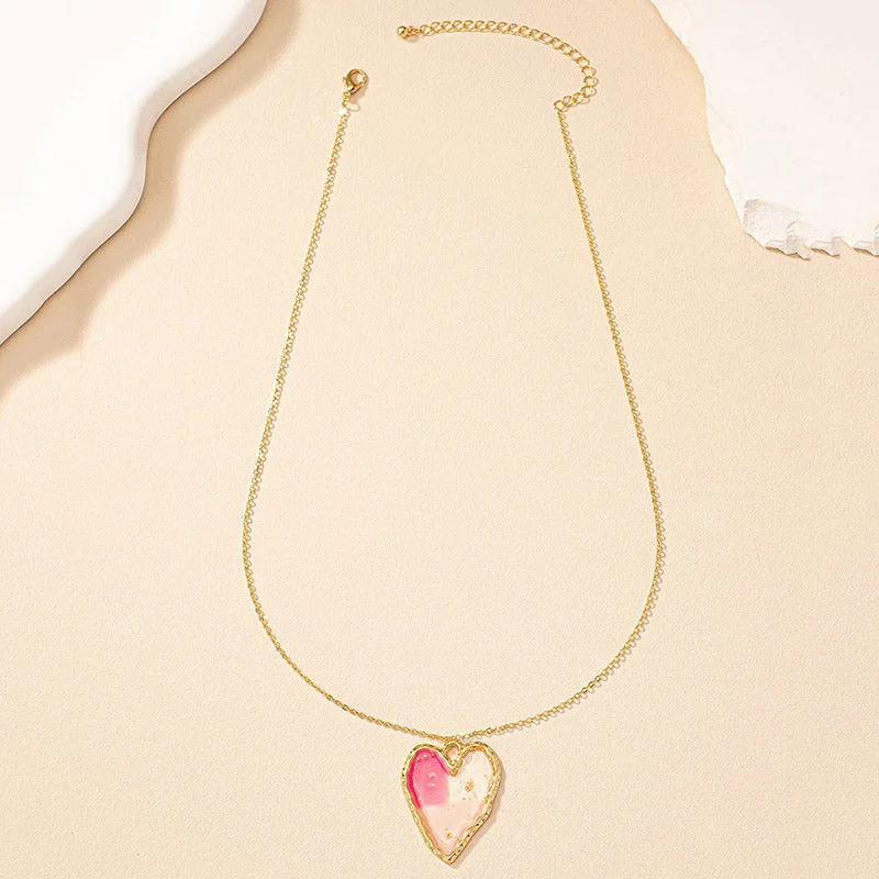 Women’s infinity charm necklaces-Simple Style Classic Style Heart Shape Alloy Wholesale Pendant Necklace