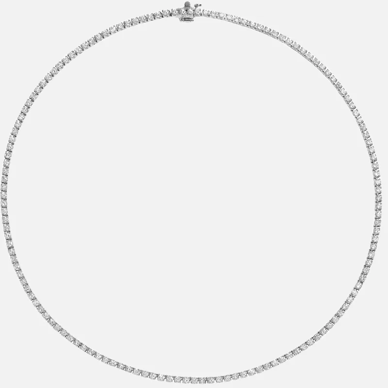 Women’s gold chain necklaces-Diamond Tennis Necklace, 3.25ct