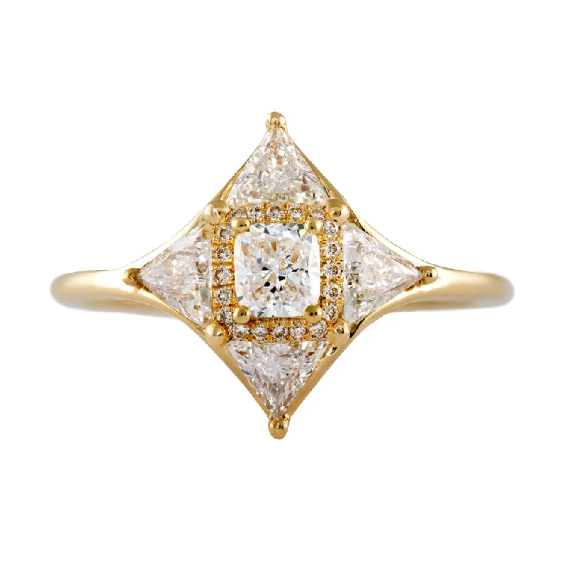 Women’s stackable engagement rings-Diamond Star Ring