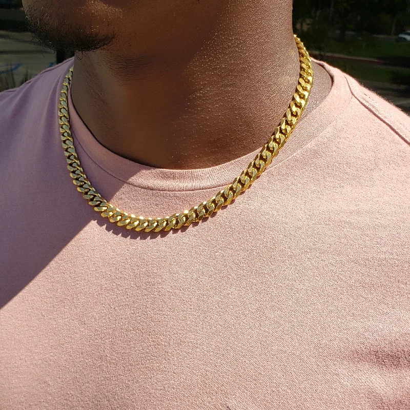 Women’s vintage necklaces-Men's Thick Cuban Chain Necklace