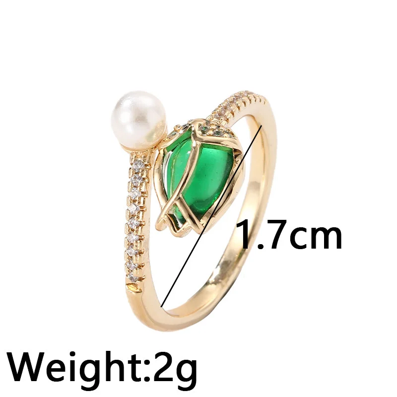 Women’s luxurious platinum rings-Elegant Retro Geometric Copper Inlay Artificial Pearls Zircon Open Rings