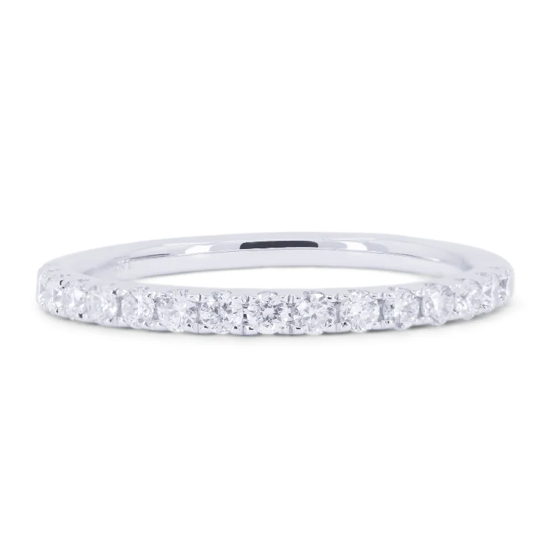 Women’s elegant diamond engagement rings-14K White Gold,white Diamond Ring