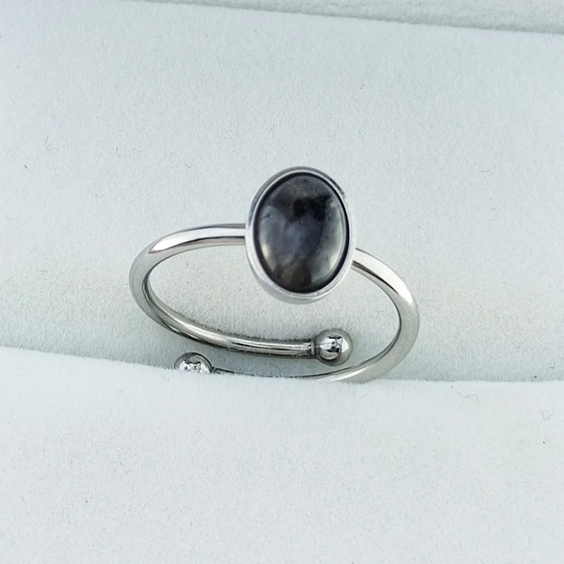 6x8mm Oval-Glitter Stone