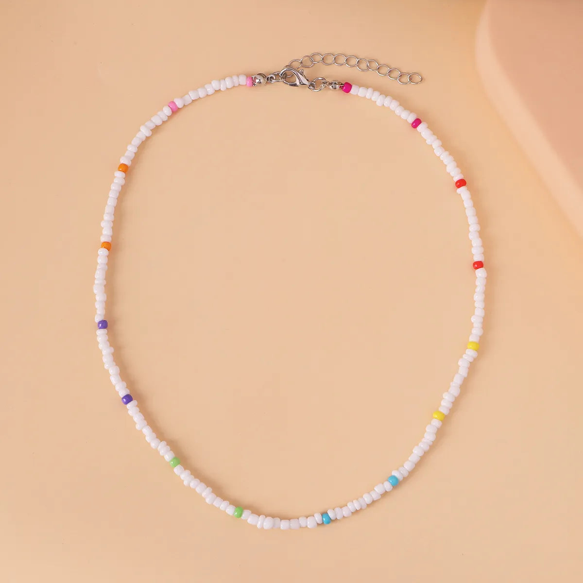 Women’s sapphire necklaces-Simple Style Round Resin Beaded Necklace