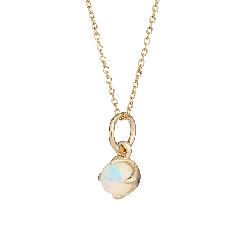 Women’s art deco necklaces-Opal Sphere Pendant