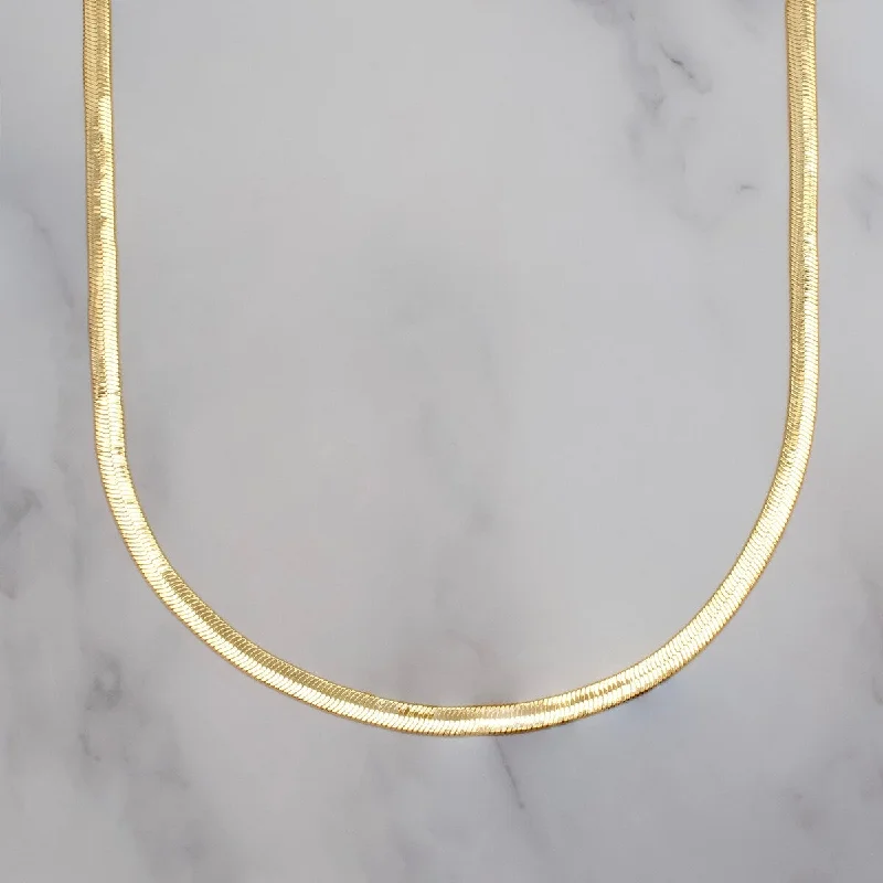 Women’s ring sets-Victoria Townsend Gold Plated Herringbone Chain Necklace