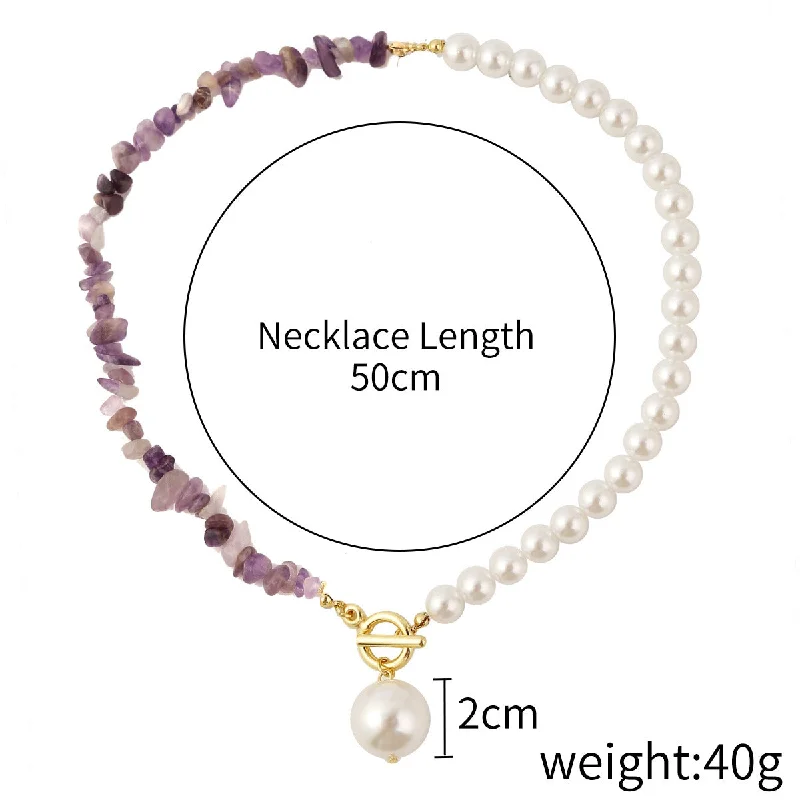 ⑦ N2106-22 Purple Stone Single Chain