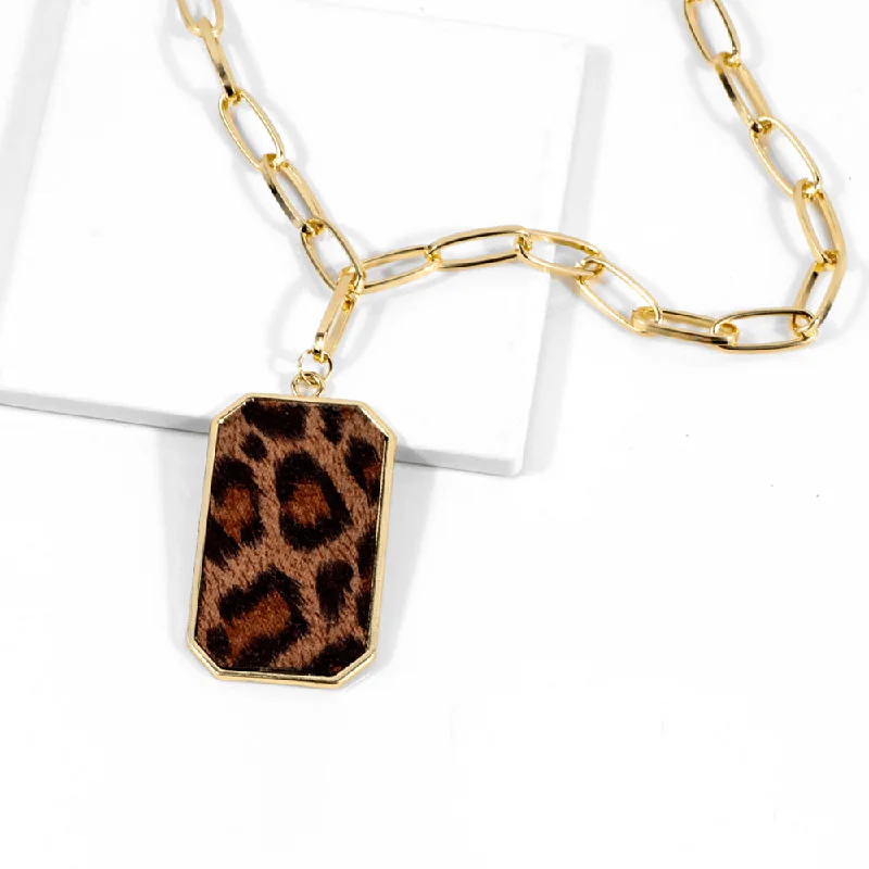 Women’s men’s style necklaces-Retro Cool Style Leopard Alloy Women's Pendant Necklace