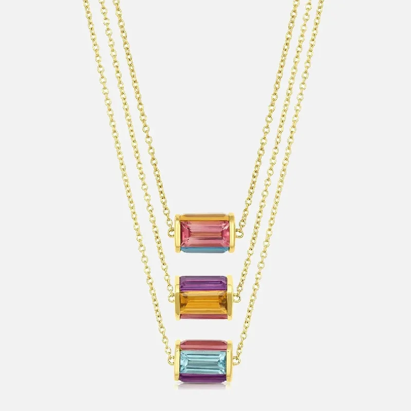 Women’s boho necklaces-Chroma Illusion Pendant Necklace