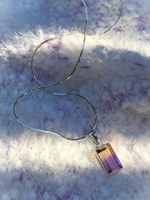 Women’s elegant gold necklaces-Faceted Ametrine Necklace