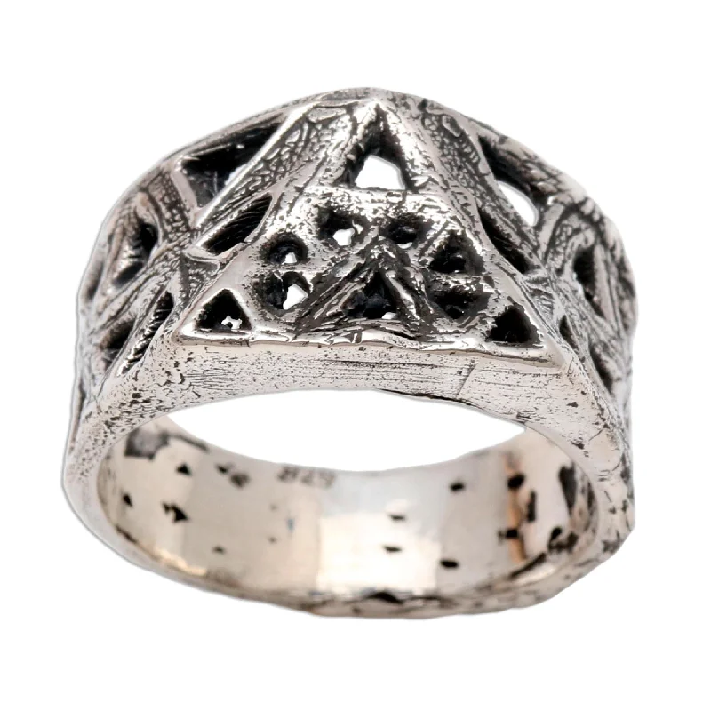 Women’s silver rings-Novica Handmade Ancient Symbol Men'S Sterling Silver Ring