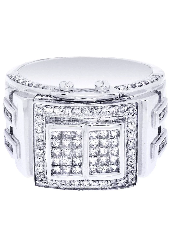 Women’s high-quality diamond engagement rings-White Gold Mens Diamond Ring| 0.63 Carats| 15.47 Grams