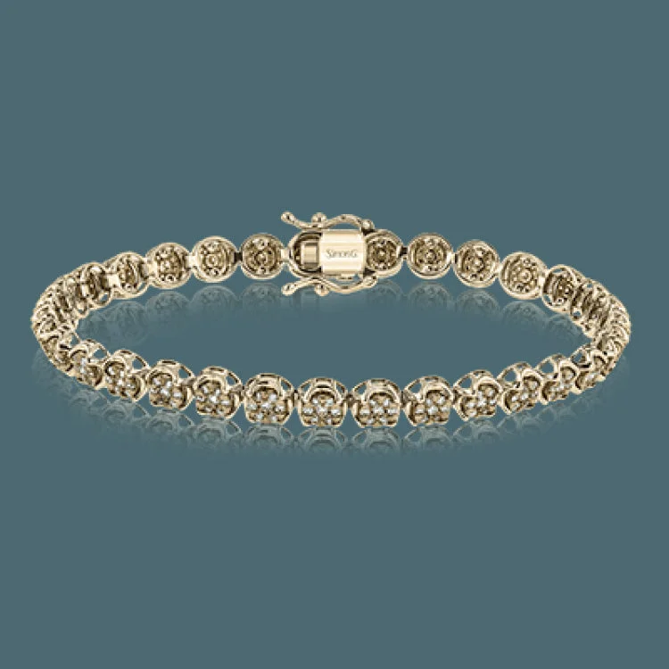 Women’s silver bangles-Simple yet dramatic, this white gold bracelet catches eyes with its 1.51 ctw of white diamonds