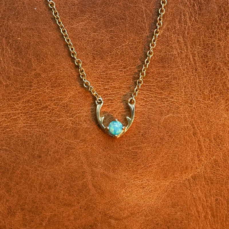 Women’s wedding necklaces-The Antler Opal Necklace