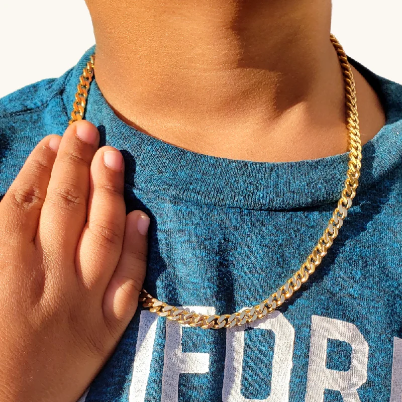 Women’s gemstone pendant necklaces-Kids' Gold Cuban Link Necklace