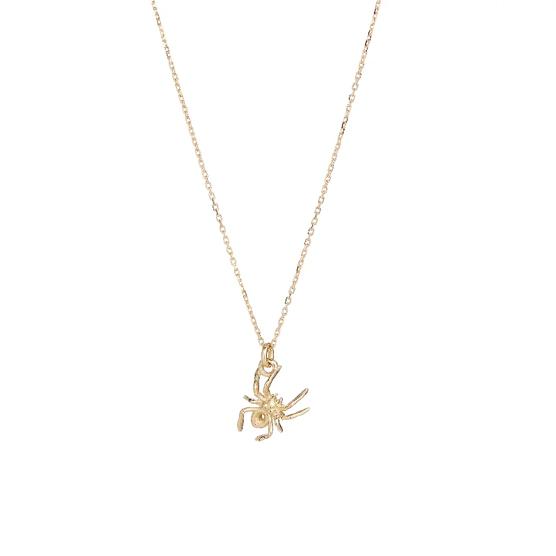 Women’s two-tone necklaces-Itty Bitty Spider Pendant